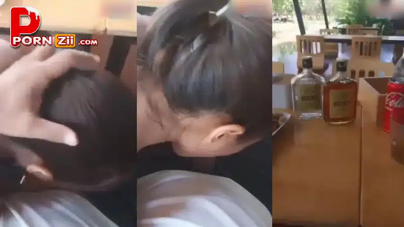 คลิปหลุดไทย สาวขี้เงี่ยน นั่งกินเหล้าร้านอาหาร เมาไม่รู้จะทำไร งัดควยผัว ออกมาอมโชว์ กลางร้าน ดูดควย เยิ้มๆ เสียวเลย