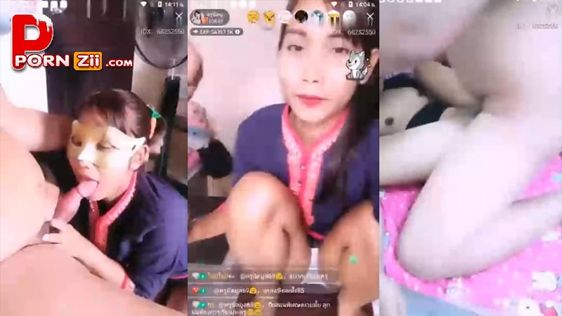 คลิปหลุด เย็ดครูสาว ครูอนุบาลหมีน้อย ไลฟ์สดBigo โชว์เสียวกับ ผอ. อมควยเสร็จ นอนให้เลียแตด แล้วจับเย็ด หลายท่าเสียว จนน้ำเงี่ยนแตก เต็มที่นอน